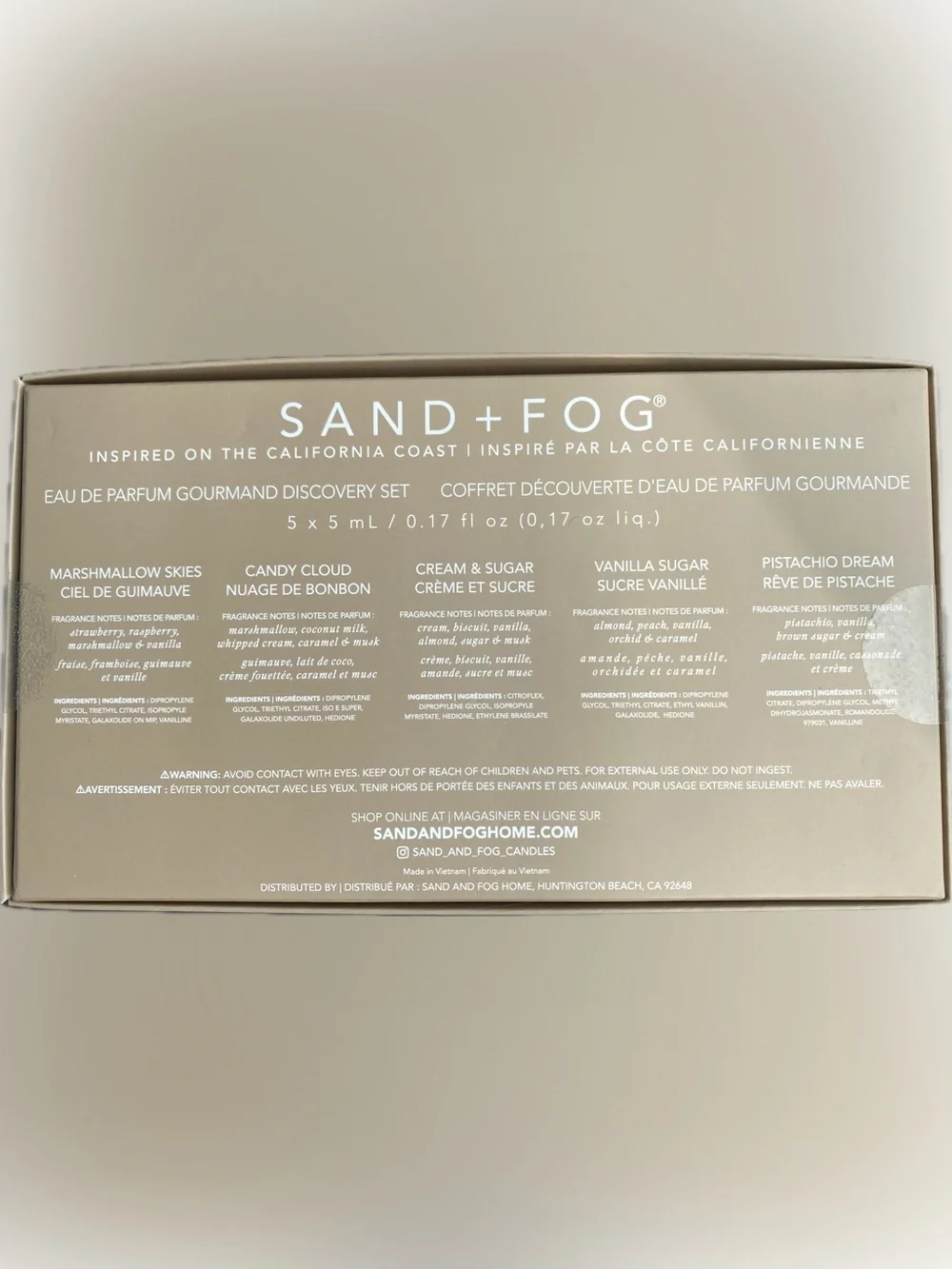 SAND + FOG “GOURMAND” Eau de Parfum Oil Rollerball Discovery Set (5 x 5mL) - Picture 2 of 2